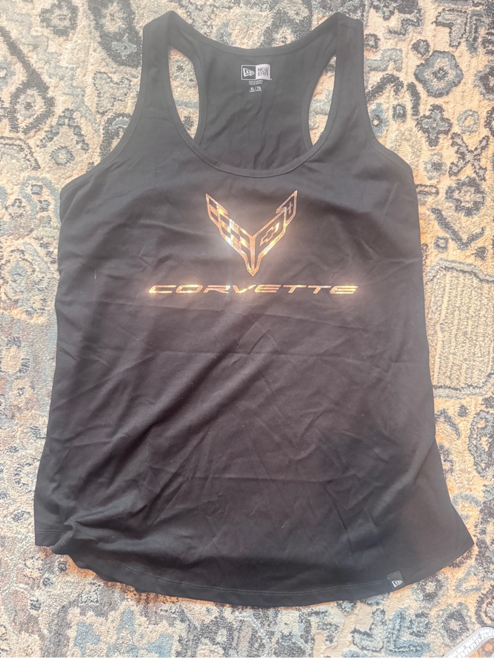 New Era Black Women's Corvette Logo Racerback Tank